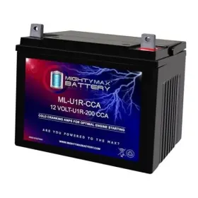 Ml-u1r-cca Mighty Max Battery -12 Volt 200 Cca Nut And Bolt Nb Terminal Ml-u1r-cca Mighty Max Battery -12 Volt 200 Cca Nut And Bolt Nb Terminal