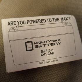 Mighty Max Battery Ml1.3-6mp24775162236161 6v 1.3ah Replacement For Toyo 3fm1.3 - 2 Pack