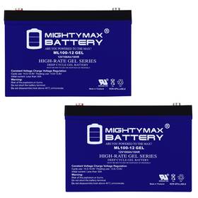 Mighty Max Battery Ml100-12gelmp2637 12v 100ah Gel Compatible With Enerwatt Wp100-12 - 2 Pack