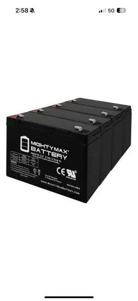 Ml12-6f2mp4284722138 Mighty Max Battery 6v 12ah F2 Sla For Power Patrol Sla0955 Sla3032 - 4 Pack Ml12-6f2mp4284722138 Mighty Max Battery 6v 12ah F2 Sla For Power Patrol Sla0955 Sla3032 - 4 Pack