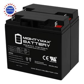 Mighty Max Battery Ml18-12mp2969736 Ml18 12 Volt 18 Ah Sla Pack Of 2