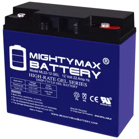 Ml22-12gel1 Mighty Max Battery 12v 22ah Gel Replacement