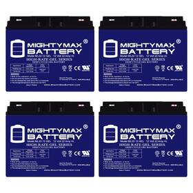 Mighty Max Battery Ml22-12gelmp4864 12v 22ah Gel Compatible With Black Box Bat/bbb22 - 4 Pack