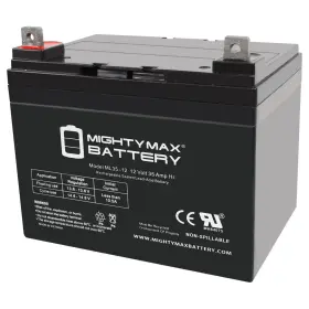 Ml35-126424 Mighty Max Battery 12v 35a Wheelchair Scooter Replaces 33ah Leoch Lpc12-33 Ml35-126424 Mighty Max Battery 12v 35a Wheelchair Scooter Replaces 33ah Leoch Lpc12-33