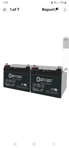 Mighty Max Battery Ml35-12mp256915515 2 Pack - 12v 35ah Pride Mobility Jazzy Select Gt Replacement