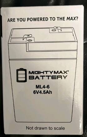 Mighty Max Battery Ml4-645945 6v 4.5ah Sla Replacement For Lightalarms Rcl3000