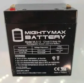 Ml5-12131 Mighty Max Battery Ml5-12 - 12v 5ah Electric Trailer Brakes Breakaway Kit Rechargeable B Ml5-12131 Mighty Max Battery Ml5-12 - 12v 5ah Electric Trailer Brakes Breakaway Kit Rechargeable B