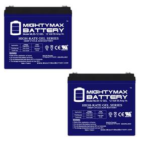Mighty Max Battery Ml55-12gelmp2728 12v 55ah Gel Compatible With Douglas Dbg12-55uth - 2 Pack