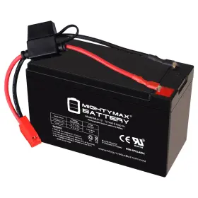 Ml9-122pn Mighty Max Battery Replacement For 12v Ride On Car 9ah Kit With 2 Pins Connector