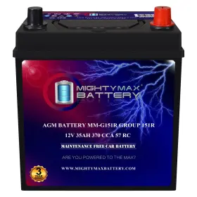 Mm-g151r-9 Mighty Max Battery Mm-g151r Group 151r 12v 35ah Replaces Honda Civic Hybrid 1.5 Liter 15