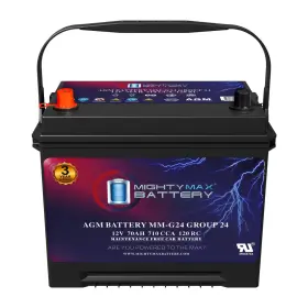 Mm-g24-1880 Mighty Max Battery Mm-g24 Grp 24 12v 70ah Replaces Gmc C15/c1500 Suburban 5.7liter 69-71