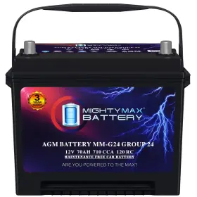 Mm-g24-4049 Mighty Max Battery Mm-g24 Group 24 12v 70ah Agm Replaces Lexus Rc300 3.5liter 18