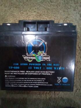 Mighty Max Battery Vp-60038 Viper Vp-600 600w Audio High Current Agm Car Power Cell
