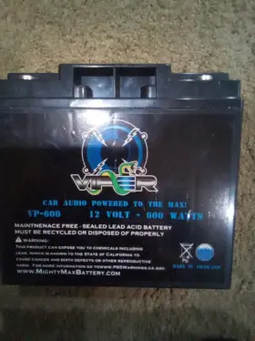 Vp-60038 Mighty Max Battery Viper Vp-600 600w Audio High Current Agm Car Power Cell