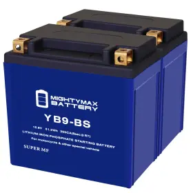 Yb9-bslifepo4mp276 Mighty Max Battery Yb9-bs Lithium Replaces Triumph 750 Bonneville Tiger 59-83 - 2 Pack