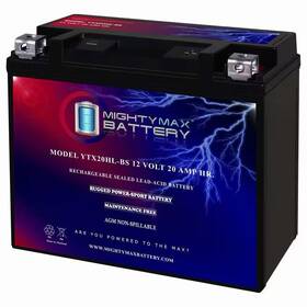 Mighty Max Battery Ytx20hl-bs214 Ytx20hl-bs 12v 20ah Sla Replaces Atv Motorcycle Scooter Utv