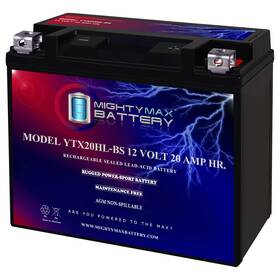 Mighty Max Battery Ytx20hl-bs281 Ytx20hl-bs 12v 20ah Sla Replaces Power House Plus