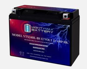 Mighty Max Battery Ytx24hl-bs7 Ytx24hl-bs 12v 21ah For Honda 1200 Gl1200 Gold Wing 1984-1987