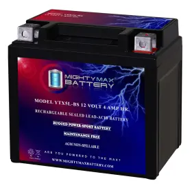 Ytx5l-bs212386 Mighty Max Battery Ytx5l-bs Replacement For Polaris Sportsman 90 4t 13 Ytx5l-bs212386 Mighty Max Battery Ytx5l-bs Replacement For Polaris Sportsman 90 4t 13