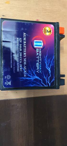 Mighty Max Mm-aux14-178 Mm-aux14 12v 14ah 22rc 200 Cca Battery New In The Box