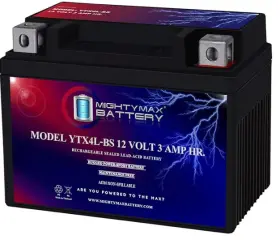Ytx4l-bs15640 Mighty Max Ytx4l-bs Agm Replacement For Atv 50 70 90 100 Battery
