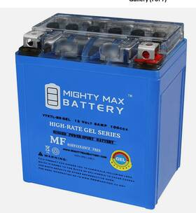 Mighty Max Ytx7l-bsgel1 12v 6ah Gel Battery For Motorcycle / Atv Moped W Warranty