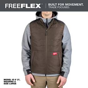 Milwaukee M350n-2x Mens 2x-large Brown Freeflex Lightweight Insulated Vest