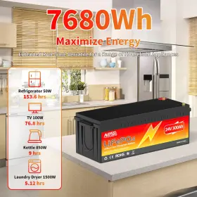 Mos24300-200 Moseworth 24v 300ah Lifepo4 Lithium Battery 7.68kw Bms 20000 Cycle Rv Solar Off Grid Boat Mos24300-200 Moseworth 24v 300ah Lifepo4 Lithium Battery 7.68kw Bms 20000 Cycle Rv Solar Off Grid Boat