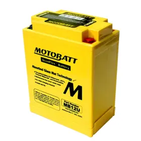 160cca Motobatt Mb12u 15 Amp 12v Factory Activated Quadflex Agm Battery