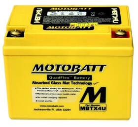 Motobatt Mbtx4u New Battery - 12v 4ah 70 Cca Sealed Agm With 1 Year Warranty