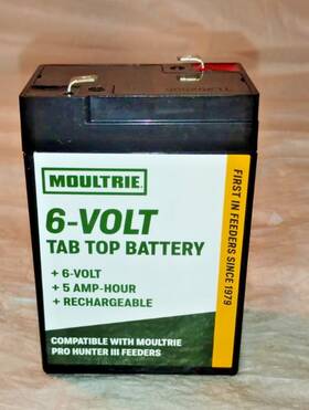 Moultrie C042657760 6-volt Rechargeable Tab Top Battery 5 Amp-hour Pro Hunter Iii Feeders