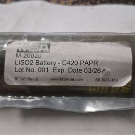 Msa M-20020 Liso2 D Size Battery Non-rechargeable Expiration 03/26