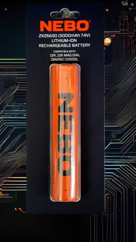Nebo Neb-bat-0009 2x26650 5000mah 7.4v Lithium-ion Rechargable Battery