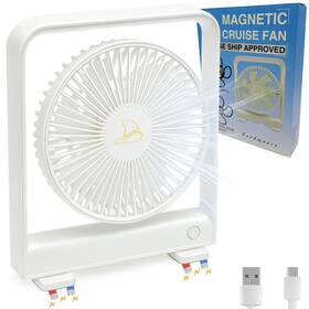 Nordmoose B0dckplk7l Magnetic Cruise Ship Fan - Usb-c Rechargeable Quiet Ultra-thin All Lin