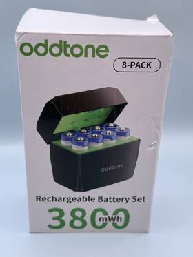 Oddtone L55w47xgk 8-pack 3800mwh Rechargeable Batteries Aa Type With Storage Case