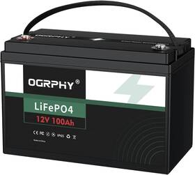 Ogrphy 754131433526 12v 100ah Lifepo4 Battery With 100a Bms For Solar Rv Etc Slightly Used