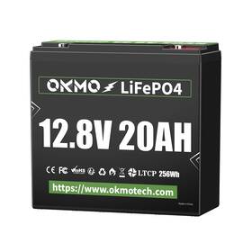 Okmo B0fhhf32gy 12v 20ah Lithium Lifepo4 Battery 4000 Deep Cycles Rechargeable For Kay