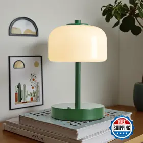 B0fbwx7k9p Oneach 9 Inch Green Cordless Table Lamp Rechargeable 3-way Stepless Dimming