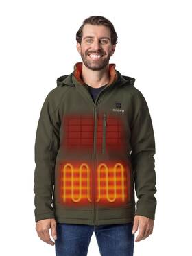 Ororo B0fmy4y14b Mens Heated Jacket 4 Heat Zones Usb-c Rechargeable Detachable Hood