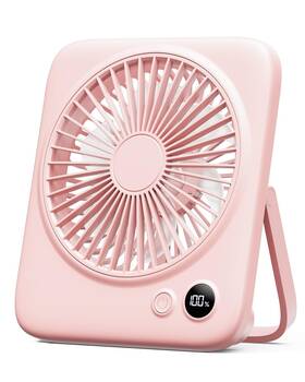 Otlonpe B0d7pvfd4f 6.5 Inch Portable Desk Fan 4000mah Rechargeable Usb 23hrs Pink