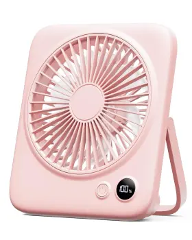 B0d7pvfd4f Otlonpe 6.5 Inch Portable Desk Fan 4000mah Rechargeable Usb 23hrs Pink