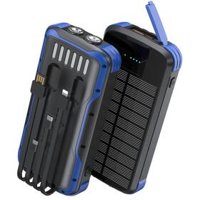 Outdoor Soxono-l24s-blue Soxono Solar Charger Power Bank Pd 20w Fast Charging External Batter 40000mah