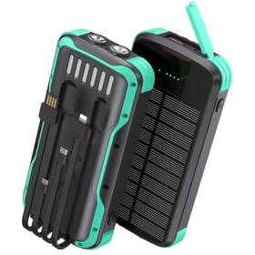 Outdoor Soxono-l24s-green Soxono Solar Charger Power Bank Pd 20w Fast Charging External Batter 40000mah