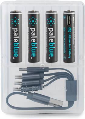 Paleblue 744110147216 Usb Rechargeable Aaa Lithium Batteries 1 Hour Charge Time Recharge Ov