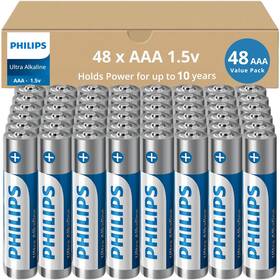 Philips 840063206847 Aaa Batteries 48 Pack 1.5v Ultra Alkaline Triple Aaa. 10-