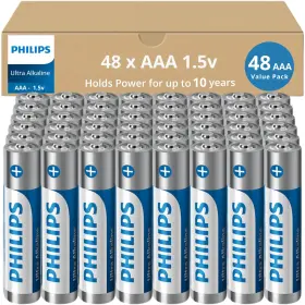 Philips 840063206847 Aaa Batteries 48 Pack 1.5v Ultra Alkaline Triple Aaa. 10-