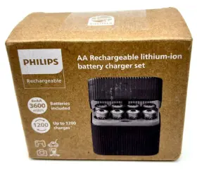 Scb9080nb Philips Aa Rechargeable Lithium-ion Battery Charger Set Scb9080nb Philips Aa Rechargeable Lithium-ion Battery Charger Set