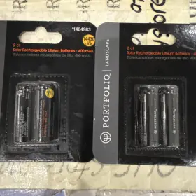 Portfolio 840623114056 2x2pk Landscape Lithm Solar Rechargeable 400 Mah 3.2 Volt Batteries