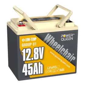 P12v45ahwc Power Queen 12v 45ah Lifepo4 Lithium Battery Low Temp For Wheelchair-refurbished