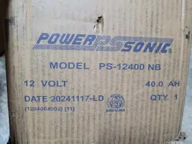 Ps-12400 Power-sonic 12v 40ah Sla Sealed Lead Acid Battery Nut And Bolt